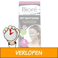 6 x Biore Houtskool masker 4 stuks