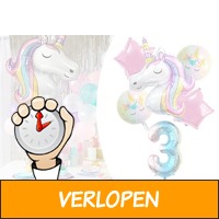 Verjaardagsballonnen in unicorn thema