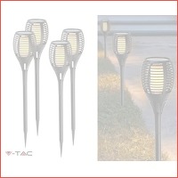 4 x Solar Light LED Flame