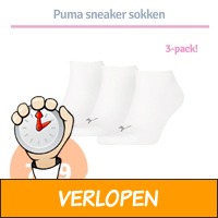 Puma sokken Sneaker wit 3-pack