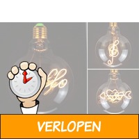 LED-gloeilamp E27 met tekst of figuren