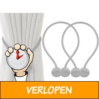 Magnetische Gordijnenhouder - Set van 2 - 40 cm - zwart..