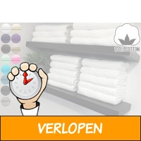 Badhanddoeken en handdoeken 100% katoen - Aanbieding