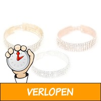 Armband met 5 rijen Swarovski-kristallen