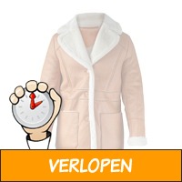 Lammy Coat - Trendy lange winterjas - Imitatieleder