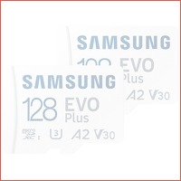 2x Samsung EVO Plus microSD-kaart 128GB