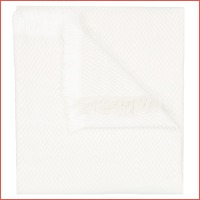 Plaid 130 x 150 zigzag creme/wit