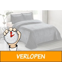 Veiling: Antraciete bedsprei van katoen (260 x 245 cm)