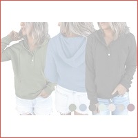 Button hoodie voor dames nu in de aanbie..