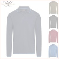 Longsleeve polo's van Cappuccino