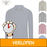 Longsleeve polo's van Cappuccino