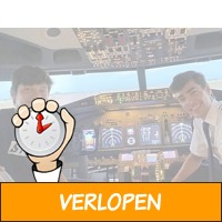 Vliegen in een vluchtsimulator bij Flanders Flight Trai..