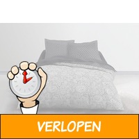 Veiling: Microfiber dekbedovertrek grijstinten (220 x 2..