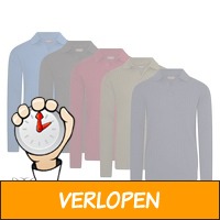 Cappuccino Polo Longsleeve Knit - Voor Werk Of Casual! ..