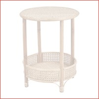 Rotan bijzettafel - 2 etages - 41 x 52 c..