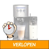 Koffiemachine met automatische melkopschuimer - zilver