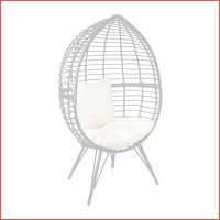 Egg chair zwart - 90 x 64 x 155 cm