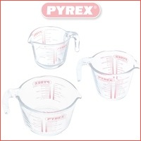 3 x Pyrex maatbekers