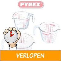 3 x Pyrex maatbekers