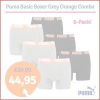 Puma Boxershorts Basic 6-pack Grey / Ora..