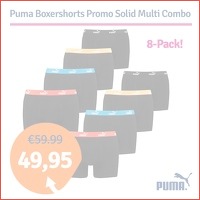 Puma Boxershorts Promo Solid 8-pack Mult..