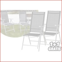 Aluminium tuinstoelen set van 2