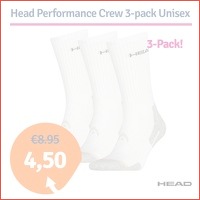 HEAD Sokken Performance Crew 3-pack Unis..