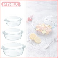 Pyrex set van 3 ronde ovenschalen