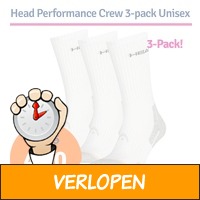 HEAD Sokken Performance Crew 3-pack Unisex White