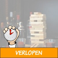 Vallende Toren Drankspel - Shotjes - 60 Houten Blokjes ..