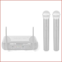 Vonyx Draadloze VHF microfoon set 2-kana..