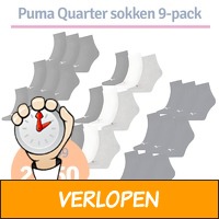 Puma Quarter Sokken Plain 9-pack