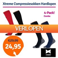 1dagactie.nl: 4 x Xtreme Sockswear hardloop compressiesokken