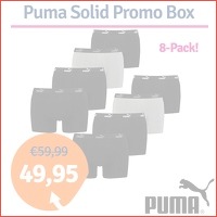 Puma Boxershorts Promo Solid 8-pack Blac..