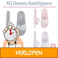 XQ Dames Badslippers Gestreept -