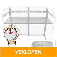 Vonyx DB3 DJ Booth met zwarte en witte Lycra doeken