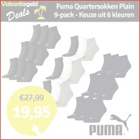 Puma Quarter Sokken Plain 9-pack