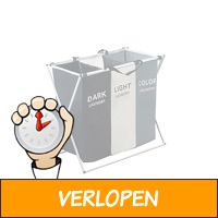 Wassoorteerder met 3 compartimenten - Wasmand - 90L