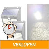 2 x FlinQ Solar LED wandlamp met sensor