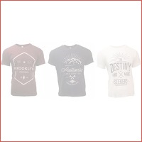 Set van 3 T-shirts met print naar keuze