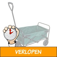 Bolderwagen met massieve wielen en opberghoes - groen