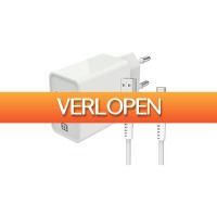 Coolblue.nl 2: XtremeMac Oplader met 2 Usb A Poorten 12W + Usb C Kabel 2 m Nylon wit