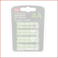 Oplaadbare AA batterijen 2450mAh plus - ..