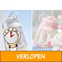 Waterfles met rietje