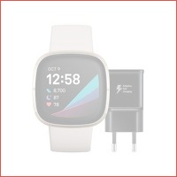 Fitbit Sense wit/Goud + Samsung Adaptive..