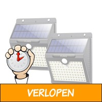 2 x FlinQ solarlamp met bewegingssensor