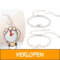 Natuursteen kralen armband dames