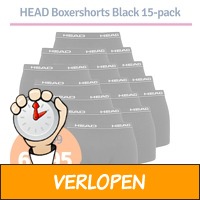 Head boxershorts black 15-Pack