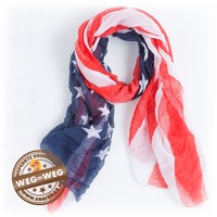 Bekijk de deal van voorHAAR.nl: Sjaal Amerikaanse vlag
