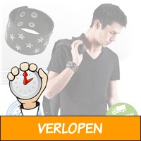 Lederen armband met studs